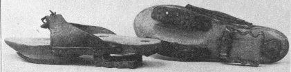 Oak, Iron, and Leather Clogs. 1790.